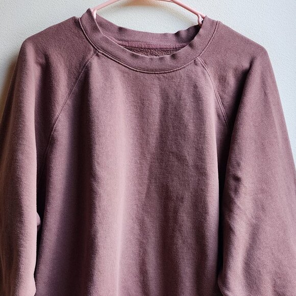 Old Navy Mauve Cropped Batwing Sweatshirt Size Large - Picture 2 of 14